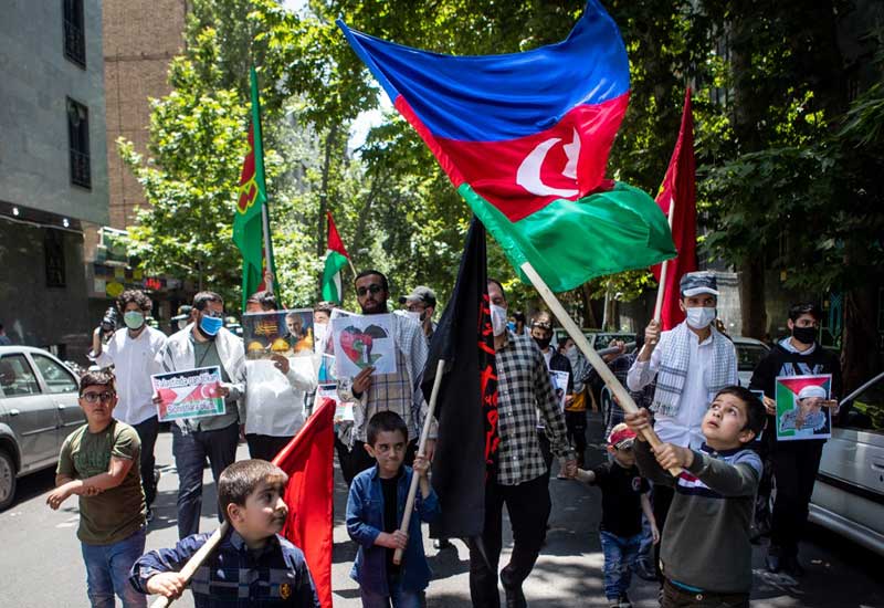 Azərbaycanlı tələbələrdən Fələstinə dəstək aksiyası - FOTO