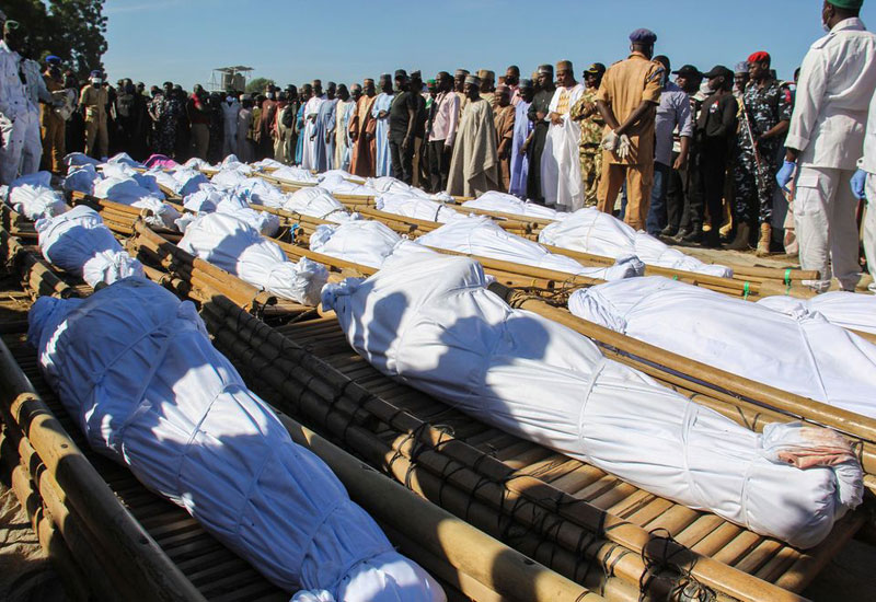Boko Haram terrorçularının hücumunda həlak olan 43 nəfər dəfn edildi