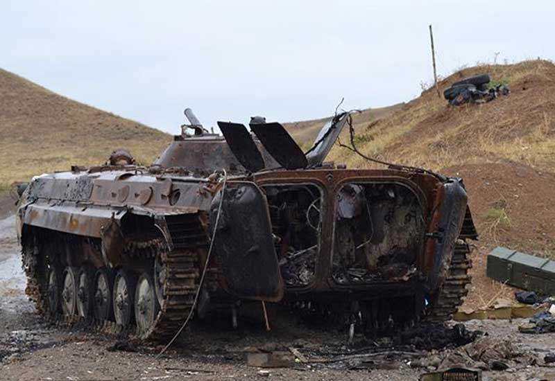 Gecə döyüşlərində ermənilərin 1 ədəd tankı və 3 topu sıradan çıxarılıb