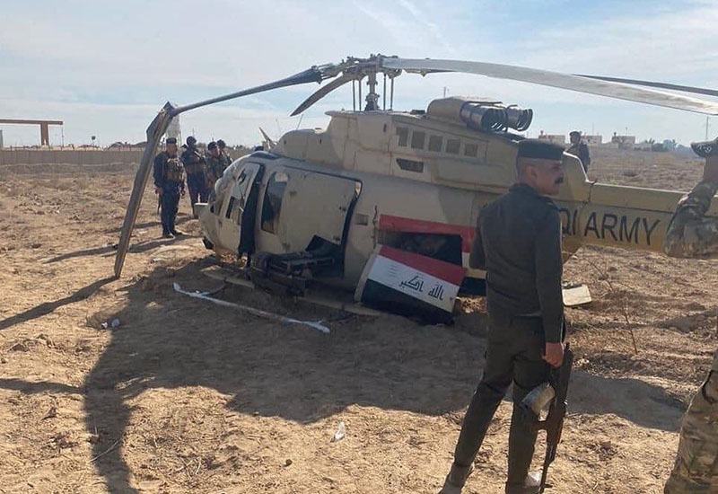 İraqda Hərbi Hava Qüvvələrinin helikopteri qəzaya uğrayıb