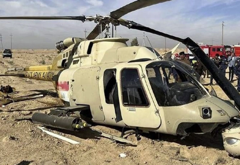 İraqda hərbi helikopter qəzaya uğrayıb, xəsarət alanlar var