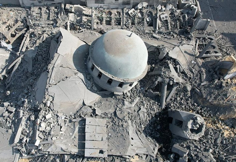 İsrail daha bir məscidi tamamilə dağıdıb