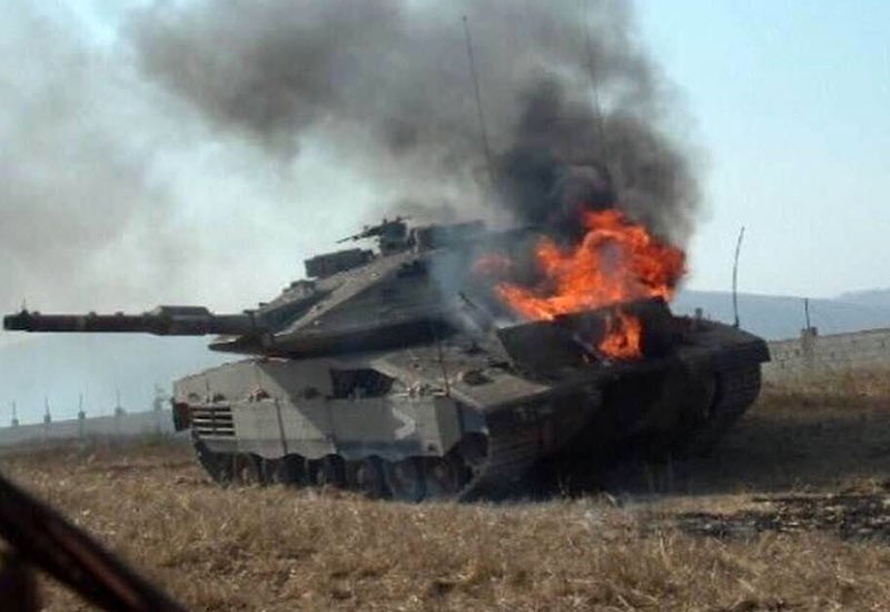 Livan sərhədini keçən İsrail tankı vuruldu