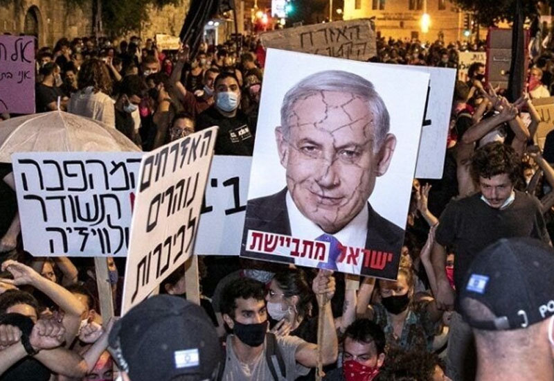 Minlərlə israilli yenidən Netanyahuya qarşı küçələrə axışdı