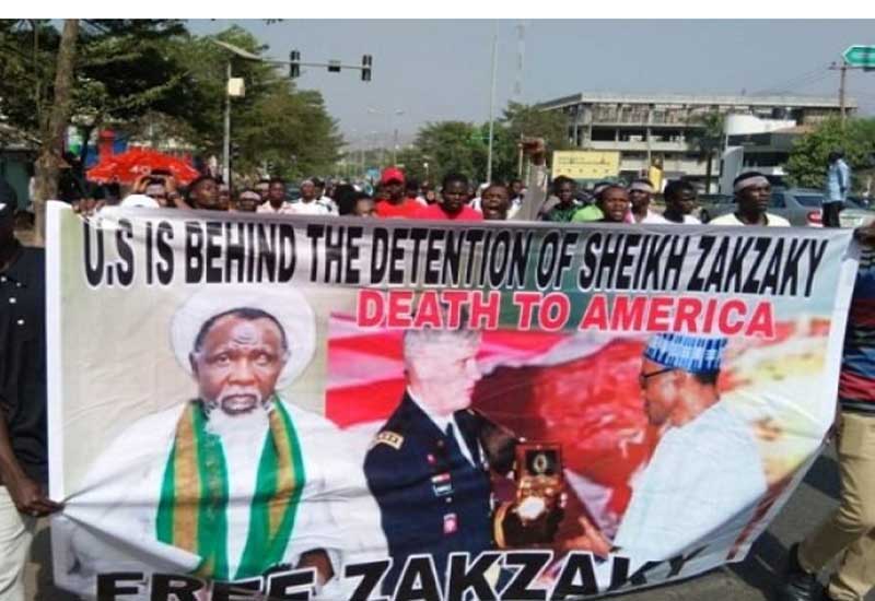 Nigeriyada Şeyx Zəkzakiyə azadlıq tələbilə aksiya keçirilib