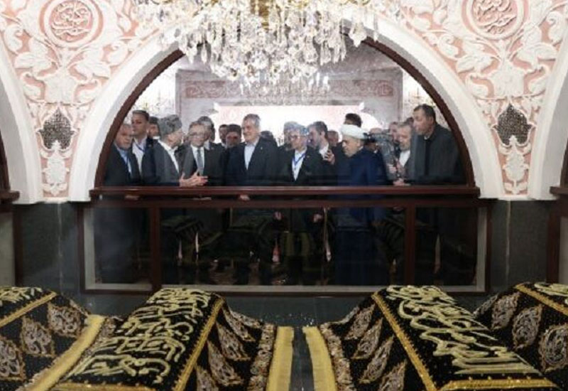 İran Prezidenti Bibiheybət ziyarətgahında - FOTOLAR