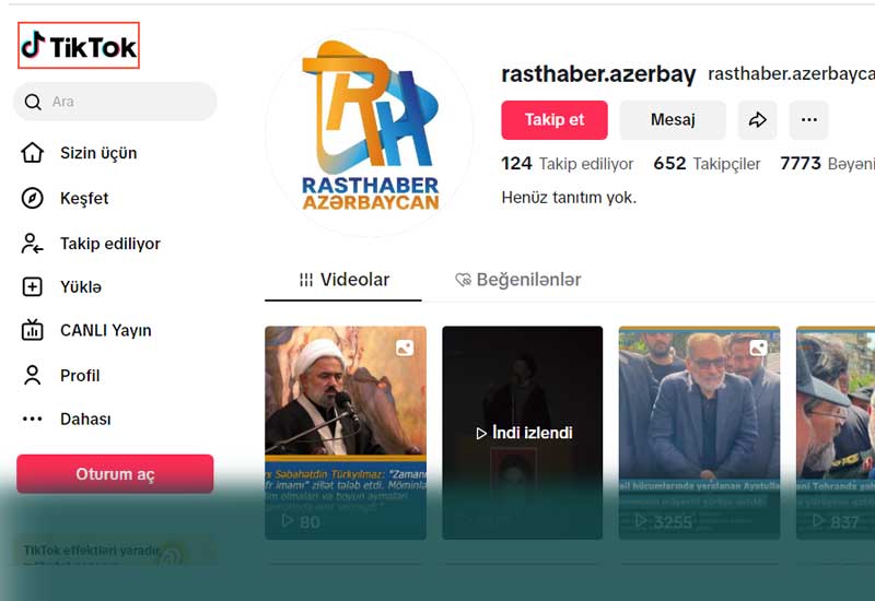 Rasthaber Azərbaycan TikTok-da