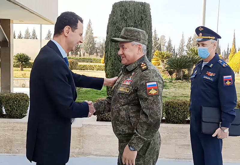 Rusiya müdafiə naziri Dəməşqdə Suriya prezidenti ilə görüşdü