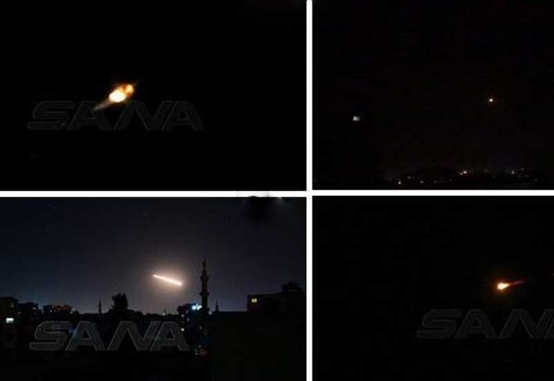Suriya HHQ İsrail raketlərini yenə göydə vurdu - VİDEO