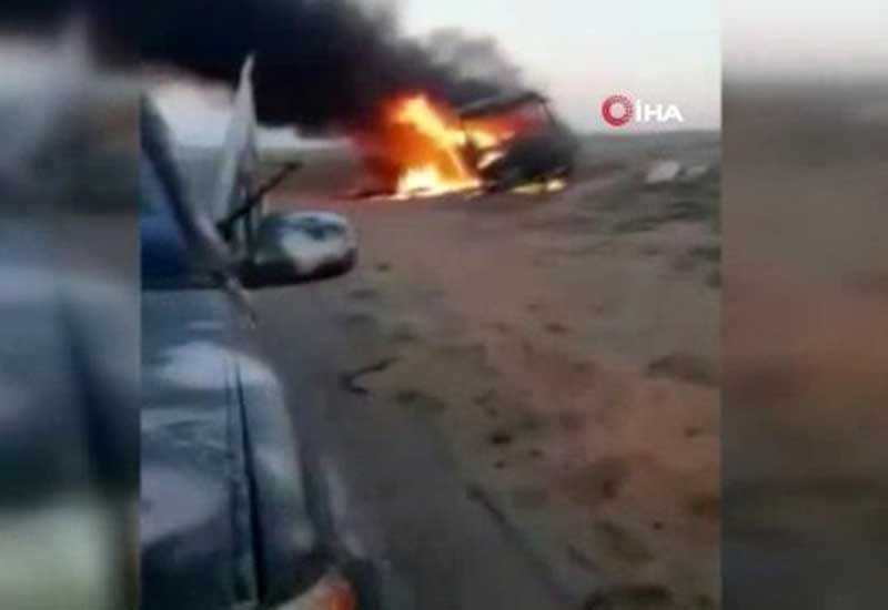Suriyada sərnişin avtobusuna terrorçular hücum həyata keçirdi: Ölənlər var - VİDEO